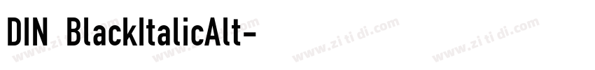 DIN BlackItalicAlt字体转换